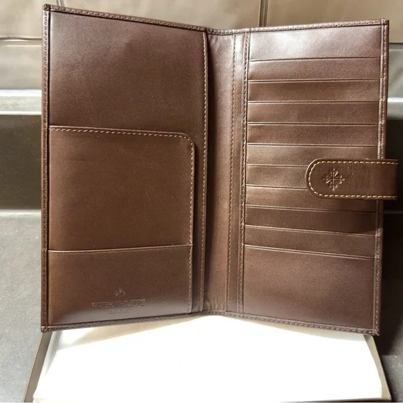 Patek Philippe Brown Large Leather Wallet
